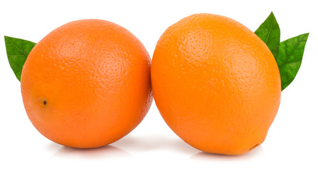 Oranges isolated on white background