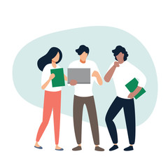 businessmen consulting .Cartoon for  business ,Vector illustration character