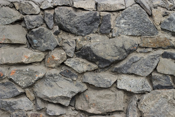 Wall with large stones, texture, background