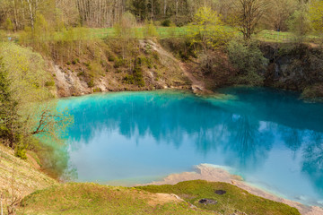 Naklejka na ściany i meble blauer See bei Rübeland im Harz