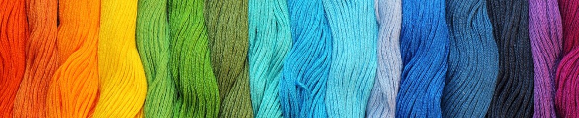 Banner of Colorful cotton craft threads