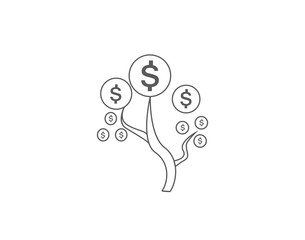 Money tree icon 