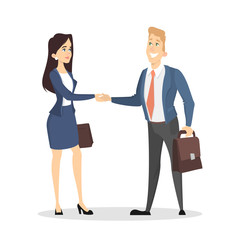 Business handshake illustration.
