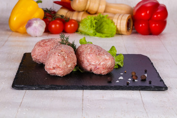 Raw pork cutlet