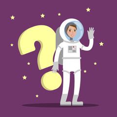 Astronaut with question.