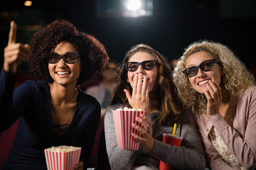 Group of people watching movie