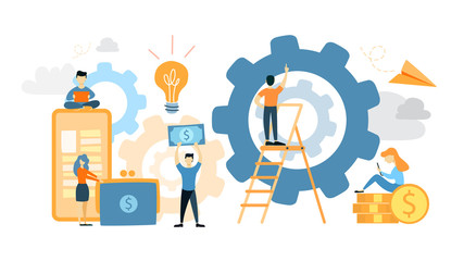 System building illustration.