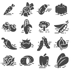 Vegetables icon collection