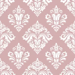 Gordijnen Orient vector classic pattern. Seamless abstract background with white vintage elements. Orient background. Ornament for wallpaper and packaging © Fine Art Studio