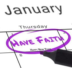 Happy new year against january calendar