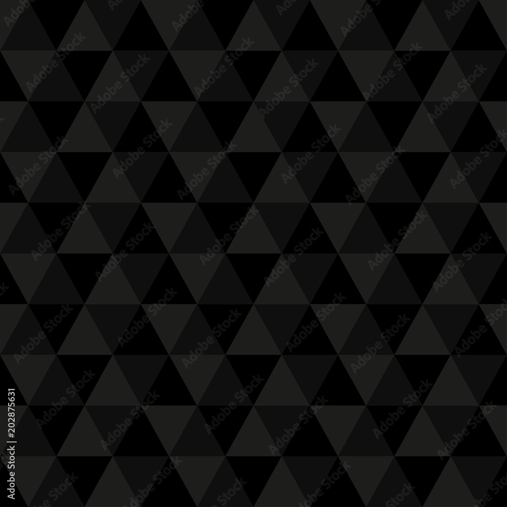 Poster triangle seamless background. modern triangular geometric pattern. black polygon texture. vector ill