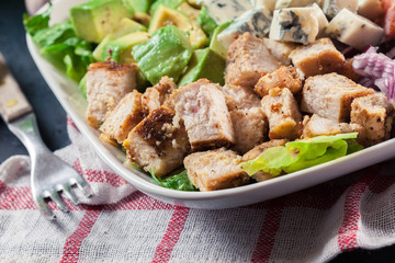 Healthy cobb salad with chicken