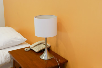 Bedroom desk light and phone