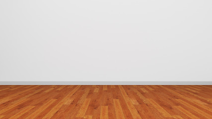 brown wood floor white wall 3d render texture background template mock up