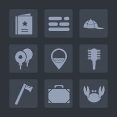 Premium set of fill icons. Such as layout, decoration, bag, food, location, favour, beauty, hat, template, fresh, interests, business, crab, hair, cap, blue, equipment, chart, object, favorite, text