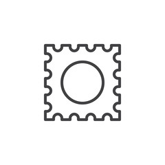 LSD tablet outline icon. linear style sign for mobile concept and web design. LSD blotter line vector icon. Symbol, logo illustration. Pixel perfect vector graphics