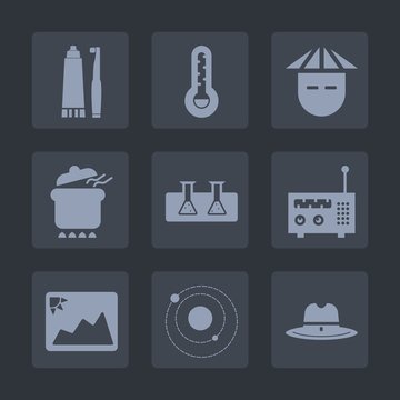 Premium set of fill icons. Such as media, science, dish, health, test, dental, japanese, people, toothpaste, tooth, dinner, image, hat, person, technology, cowboy, space, meal, sign, thermometer, care