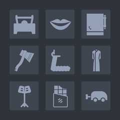 Premium set of fill icons. Such as food, automotive, sport, beautiful, female, work, fitness, baby, sweet, dessert, orchestra, chocolate, lips, office, paper, young, girl, gym, transportation, object