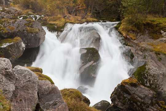 Small Waterfall on the Briksdalselva