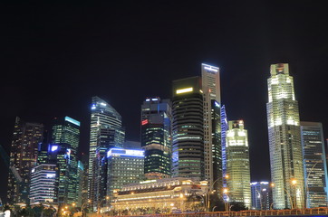 Fototapeta na wymiar Singapore Skyline night