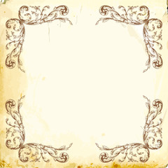 Vector baroque of vintage elements for design. 