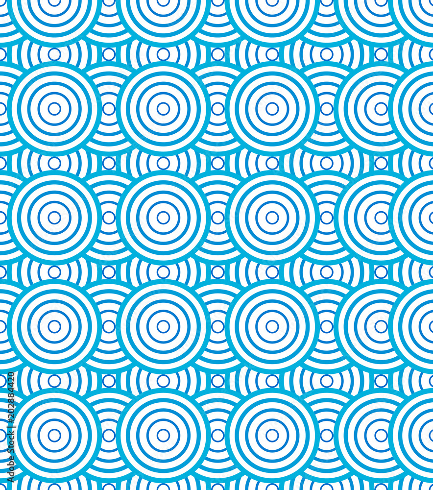 Poster abstract circles spiral pattern blue and white background and texture.
