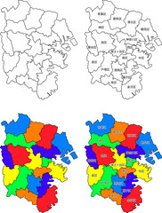 横浜市地図（区割り）