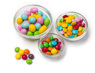 Colorful chocolate candy pills