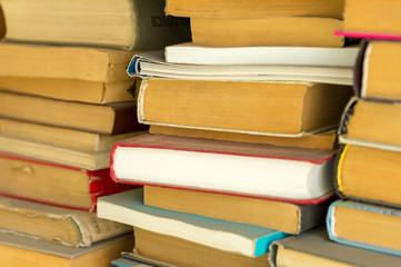 old books on the shelf