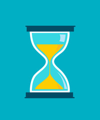 Hourglass time icon isolated 
