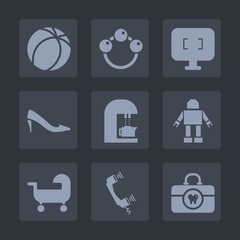 Premium set of fill icons. Such as call, soccer, play, baby, shoe, white, fashion, heel, robot, flying, shake, clean, web, hygiene, football, health, care, drink, phone, espresso, screen, kid, monitor