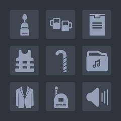 Premium set of fill icons. Such as cake, sweet, candy, boy, glass, child, safety, alcohol, cookie, pub, drink, up, delivery, dessert, audio, sound, shipping, box, mug, bar, cold, lager, suit, young