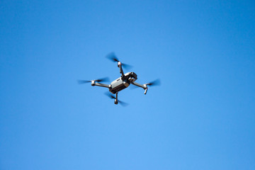 Drone flying in the sky