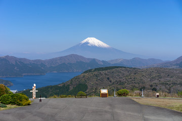 富士山と芦ノ湖（大観山展望台より）
