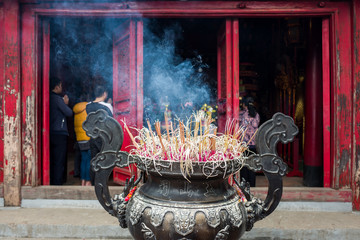 Ngoc Son Temple in Hanoi, Vietnam.