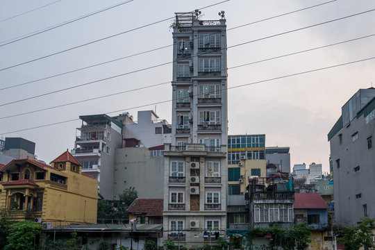 A large and slim house in Hanoi, Vietnam.