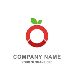 Fototapeta premium Red Circle Logo Vector Illustration