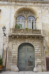 Italy, Apulia, portal in the old town of Lecce