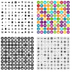 Fototapeta na wymiar 100 psychoanalyse icons set vector in 4 variant for any web design isolated on white