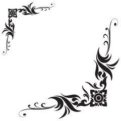 Line Thai black and white, The Arts of Thailand, Thai pattern background, Vector illustration