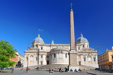 Fototapeta na wymiar Basilica di Santa Maria Maggiore, Piazza del Esquilino, Rome, Italy.