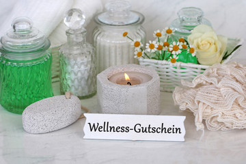 Obraz na płótnie Canvas Wellness Gutschein