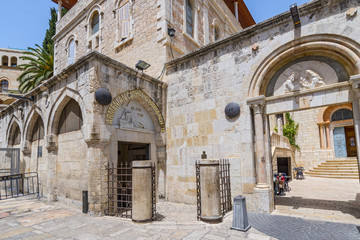 Stations of the Cross number III and IV located in the Jerusalem Armenian Quarter, Israel.