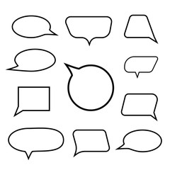Set Thought bubbles. Place for text.  Design element.  Vector illustration. Icon.