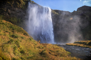 Fototapeta na wymiar Seljalandsfoss, Islande, berühmter Wasserfall in Island