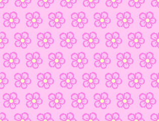 pink flower seamless pattern