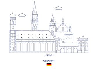 Fototapeta premium Munich City Skyline, Germany