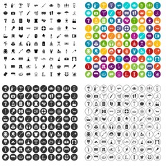 100 recreation icons set vector in 4 variant for any web design isolated on white