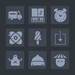 Premium set of fill icons. Such as care, timer, medicine, musical, melody, health, clock, clef, emergency, sound, web, fashion, music, summer, dessert, download, japanese, universe, style, hat, chief