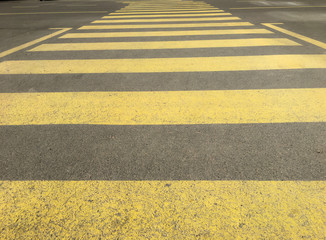 yellow pedestrian crossing